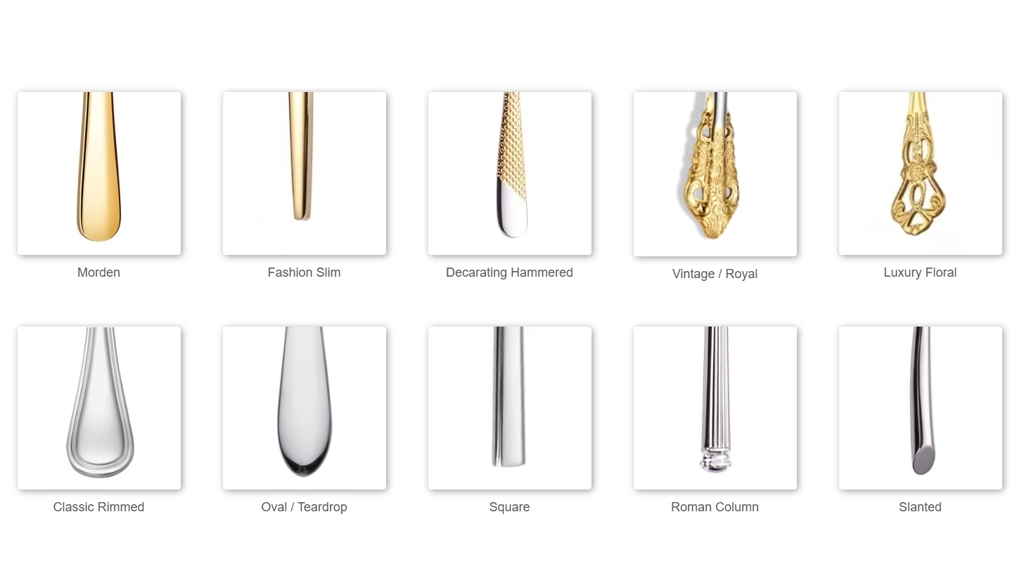 custom cutlery set handle