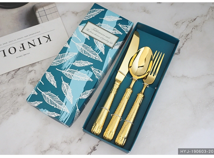 Custom Gold Cutlery Set, Unique Flatware Wholesale (4)