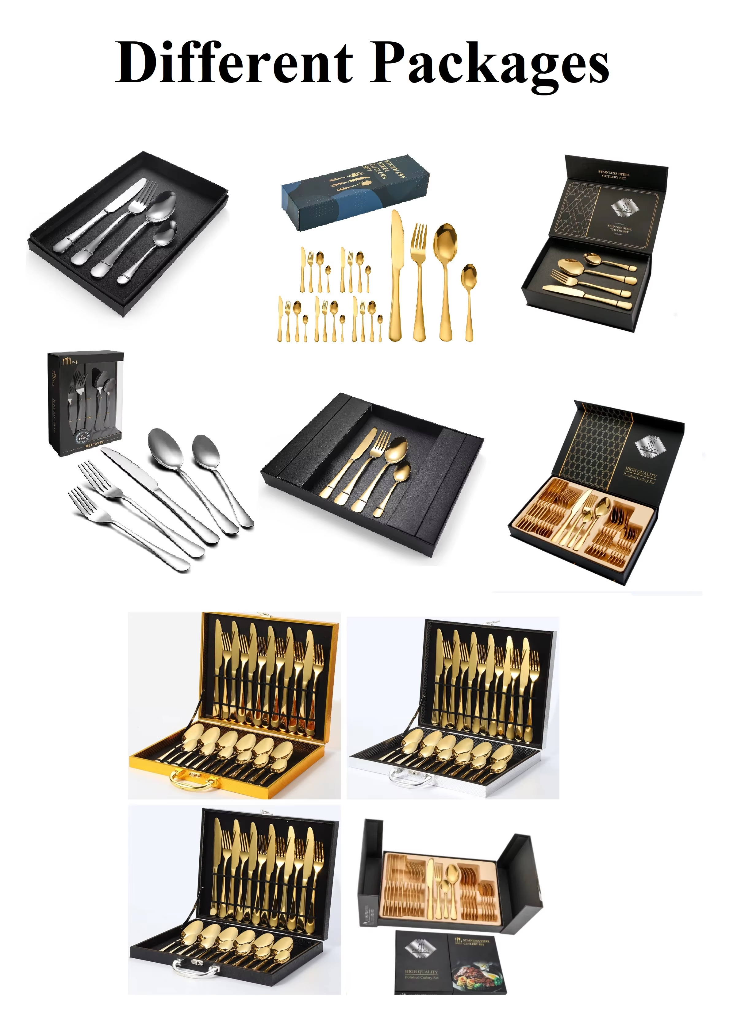 cutlery set custom with different packages