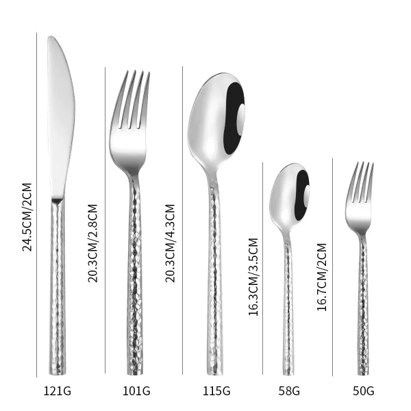 wholesale hammered flatware