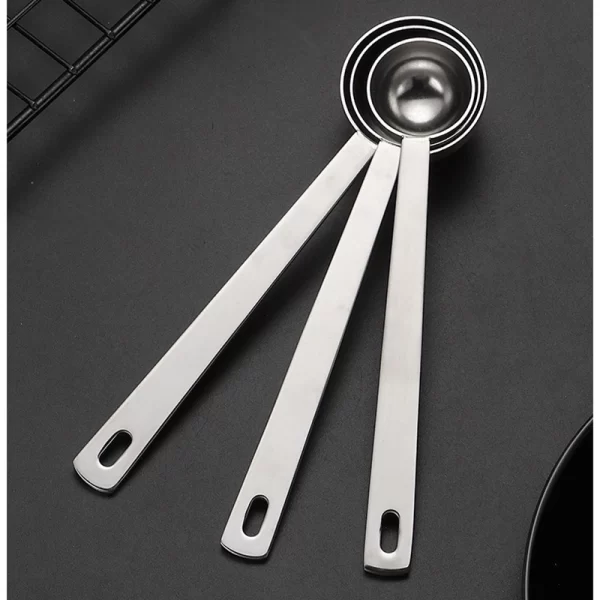 Wholesale Measuring Spoons 304 Stainless Steel Glod Sliver 6 Size Custom (2)