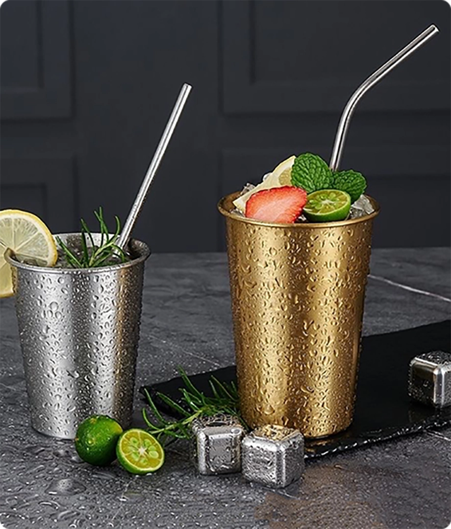 stainless steel cups and straws wholesale