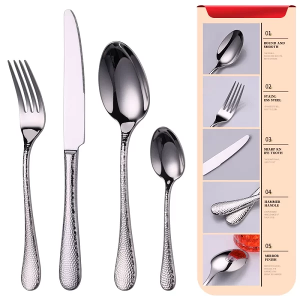 wholesale hammered stainless flatware (3)