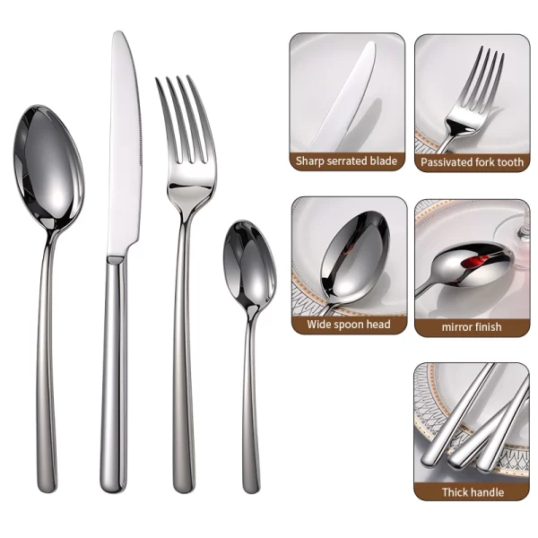 wholesale silver flatware sets stainless steel (2)
