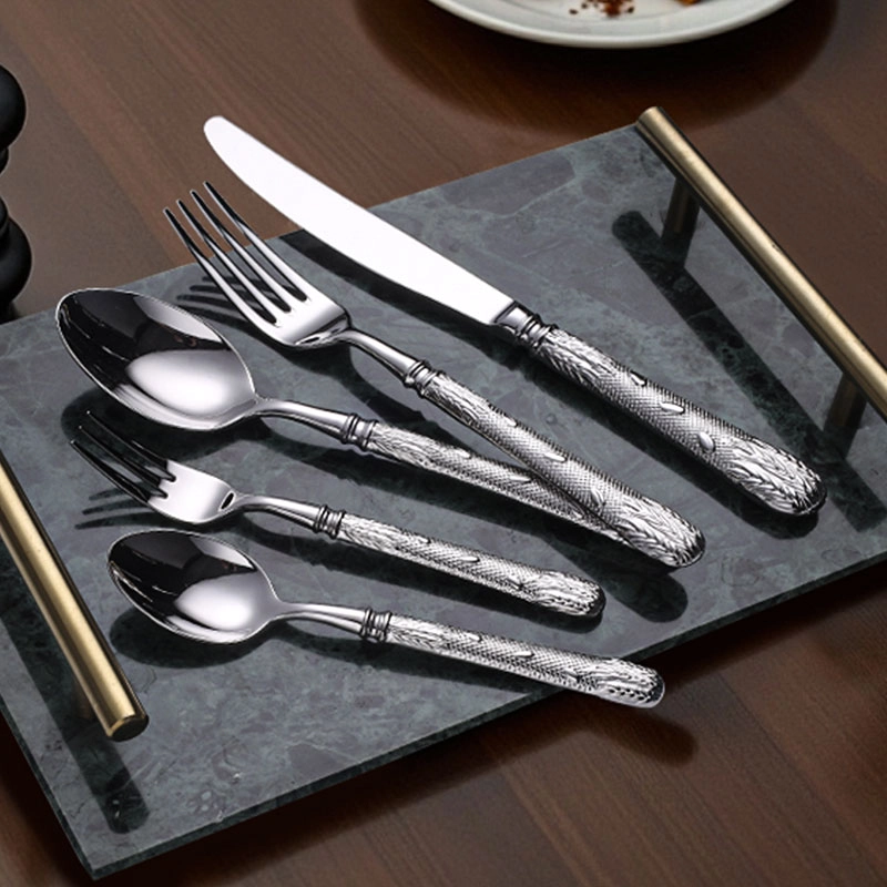 wholesale hammered flatware set (5)