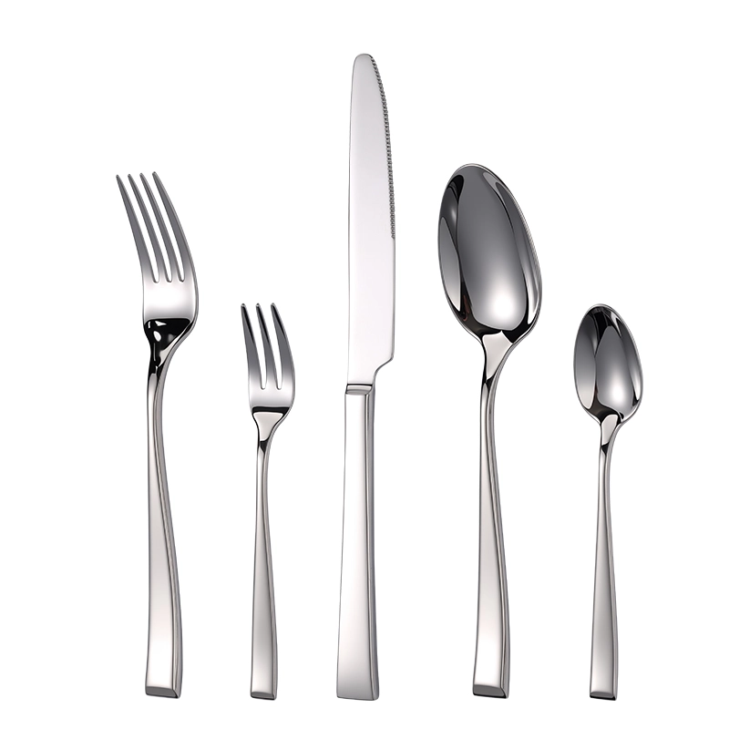 wholesale modernist flatware geometric square handle silverware (3)