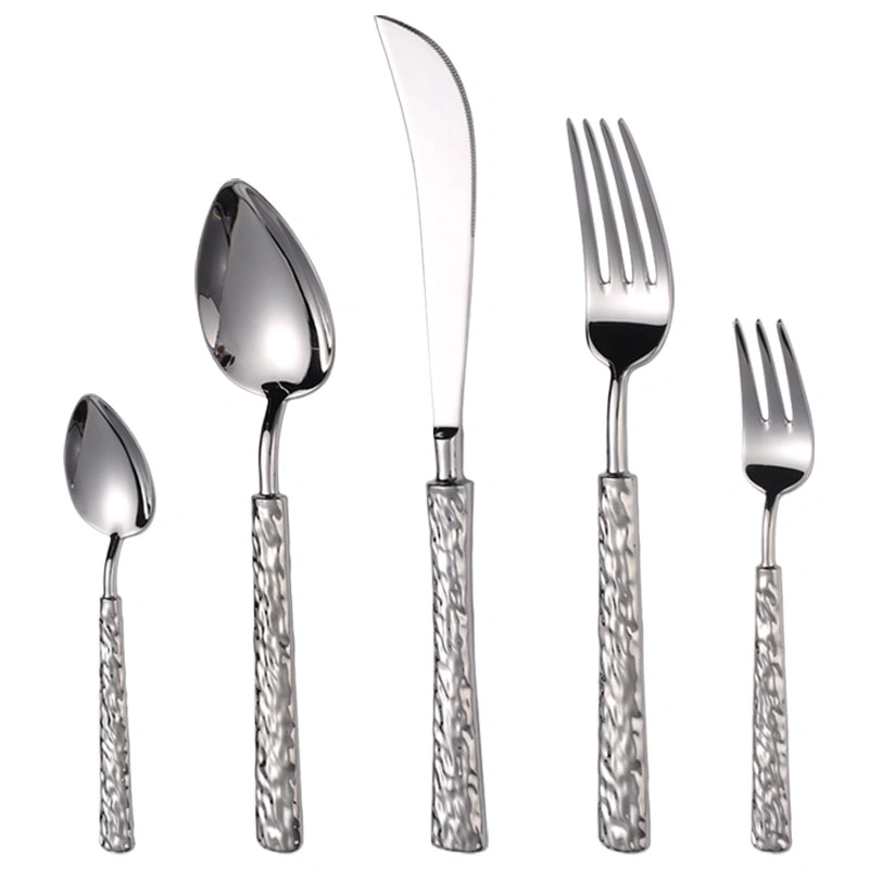 Hammered Heavy Flatware Wholesale, Premium Stainless Steel Cutlery Set Manufacturer (4)