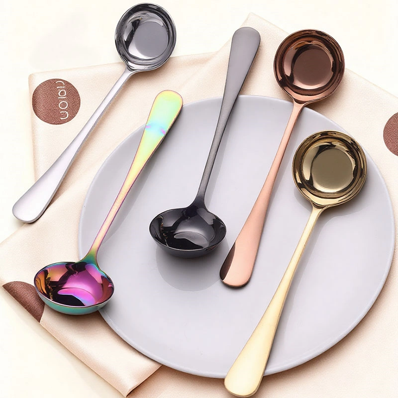 Stainless Steel Round Spoon Wholesale, Custom Long Handle Dinner Spoon Manufacturer (3)