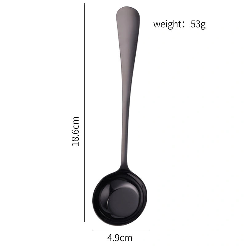 Stainless Steel Round Spoon Wholesale, Custom Long Handle Dinner Spoon Supplier (1)