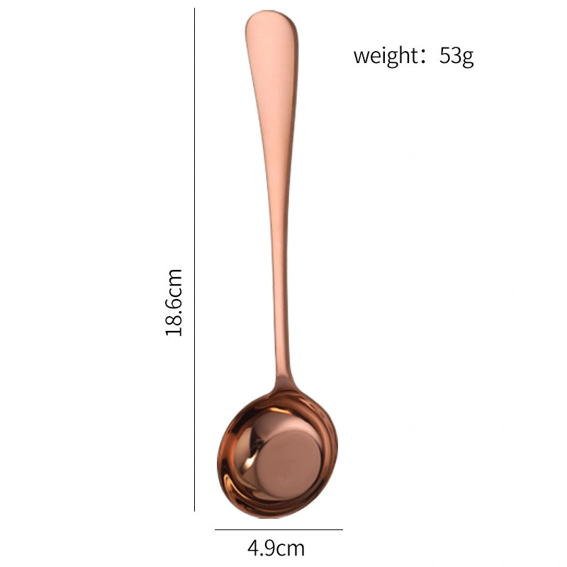 Stainless Steel Round Spoon Wholesale, Custom Long Handle Dinner Spoon Supplier (2)