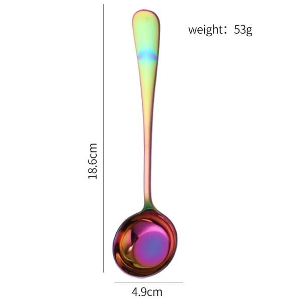 Stainless Steel Round Spoon Wholesale, Custom Long Handle Dinner Spoon Supplier (4)