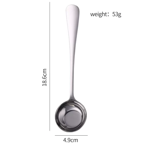 Stainless Steel Round Spoon Wholesale, Custom Long Handle Dinner Spoon Supplier_1